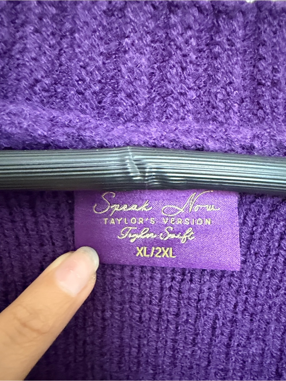 TAYLOR SWIFT SPEAK NOW TAYLOR’S VERSION CARDIGAN PURPLE WOMENS XL/2XL - Picture 5 of 5